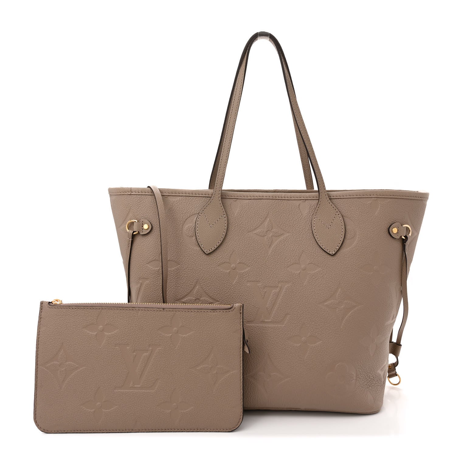 Louis Vuitton Empreinte Monogram Giant Neverfull MM Tourterelle 3 of 10