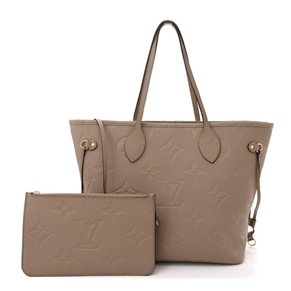 Louis Vuitton Empreinte Monogram Giant Neverfull MM Tourterelle 3 of 10