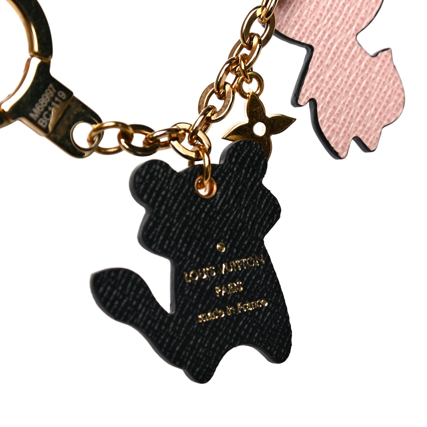 Louis Vuitton Calfskin Animal Family Charm Key Holder 5 of 10