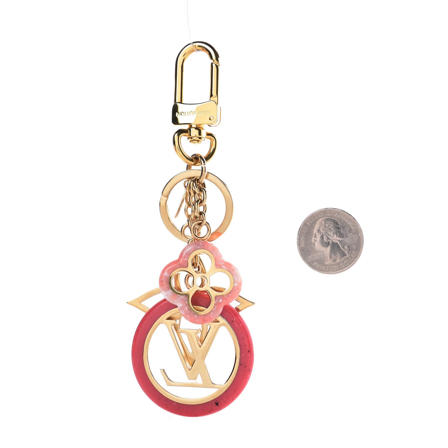 Louis Vuitton Colorline Bag Charm Key Holder Pink Glitter 2 of 4