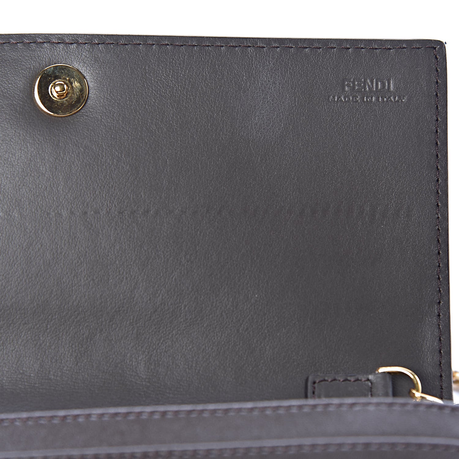 Fendi Vitello Liberty Century Lucido By The Way Continental Wallet On Chain Carbone 10 of 14