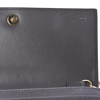 Fendi Vitello Liberty Century Lucido By The Way Continental Wallet On Chain Carbone 10 of 14