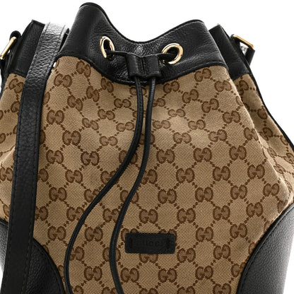 Gucci GG Monogram Calfskin Bucket Bag Black 8 of 14