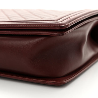 Chanel Lambskin Quilted Large Boy Flap Dark Red 10 of 15