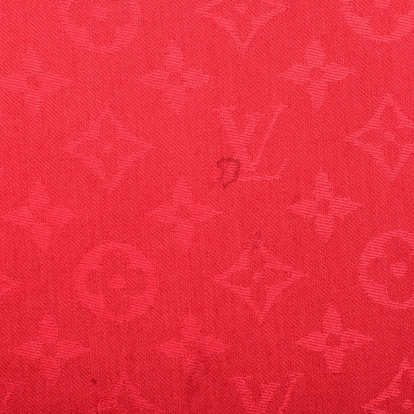 Silk Wool Monogram Shawl Pomme D'Amour