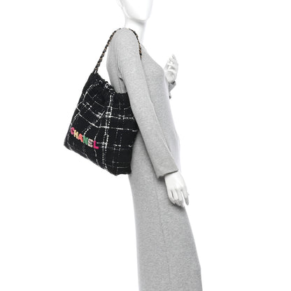 Chanel Wool Tweed Quilted Chanel 22 Black Multicolor 2 of 14