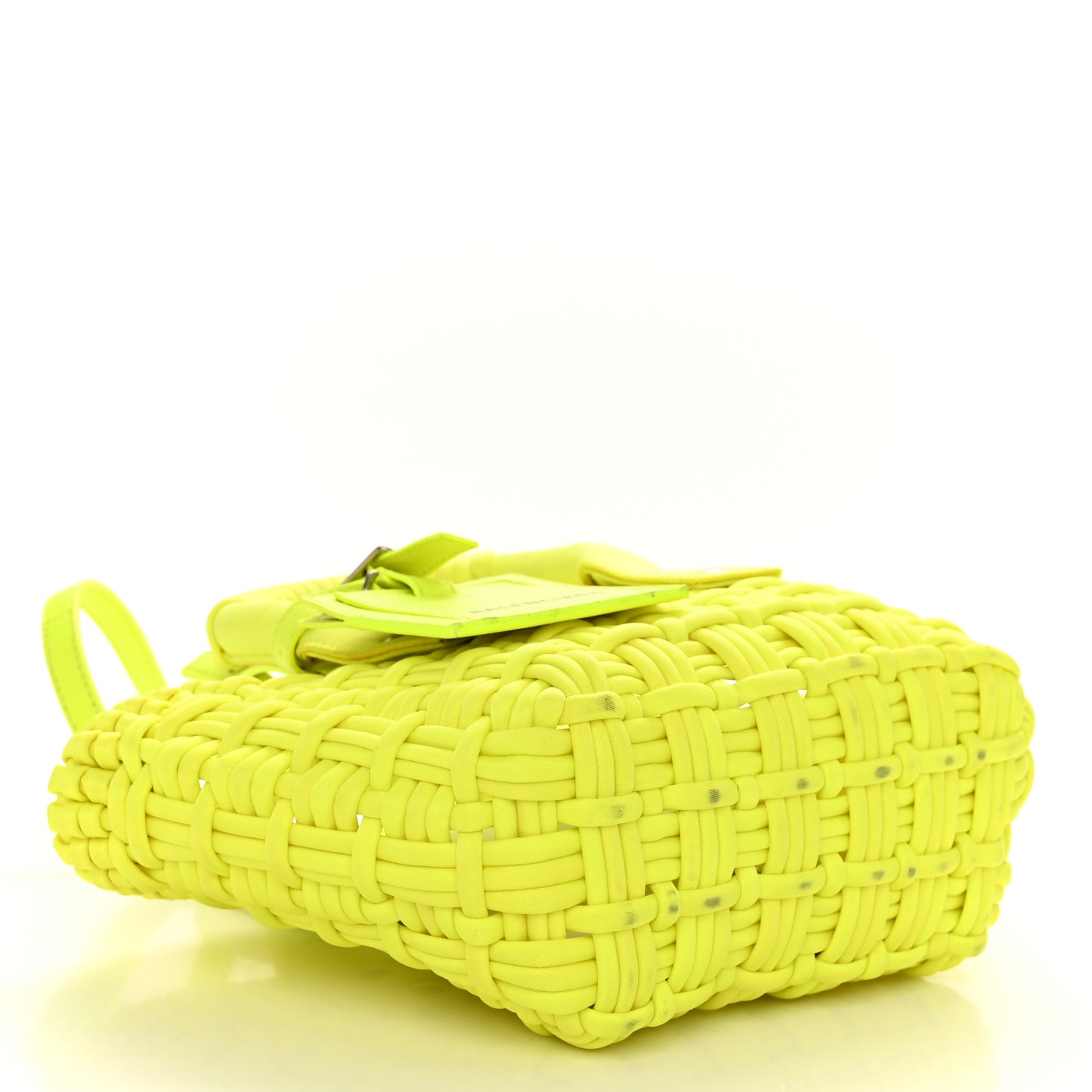 Faux Calfskin XXS Bistro Basket Fluo Yellow