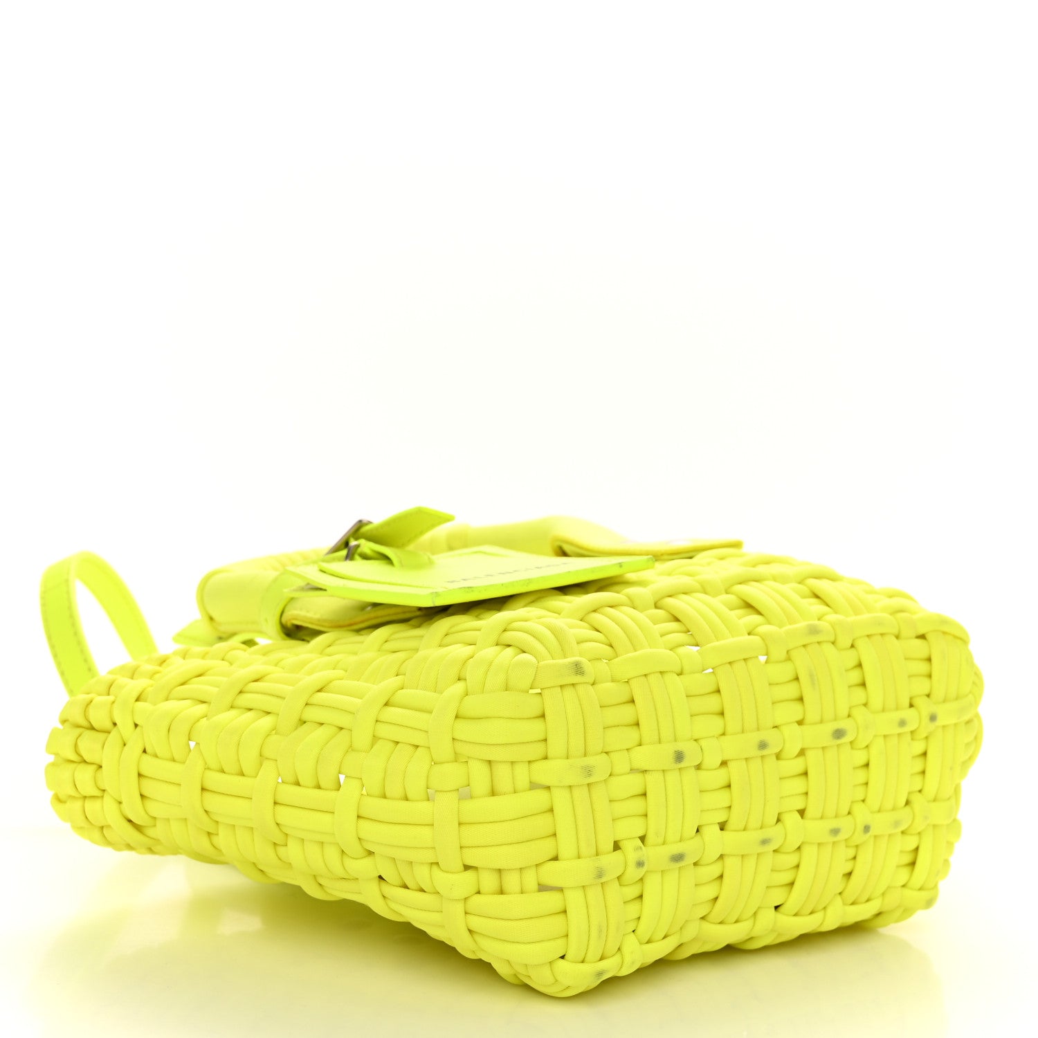 Balenciaga Faux Calfskin XXS Bistro Basket Fluo Yellow 4 of 10