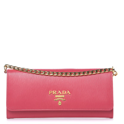 Prada Vitello Move Chain Wallet Peonia 1 of 10