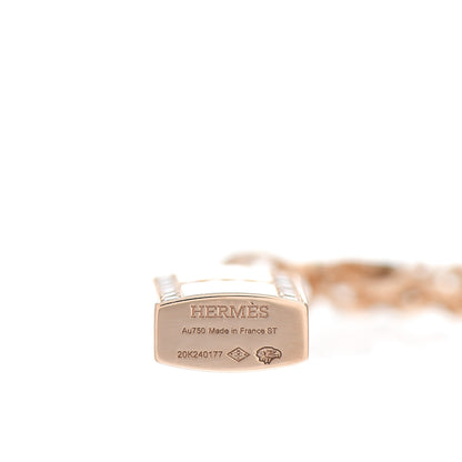 Hermes 18K Rose Gold Diamond Amulettes Cadenas Bracelet ST 3 of 4