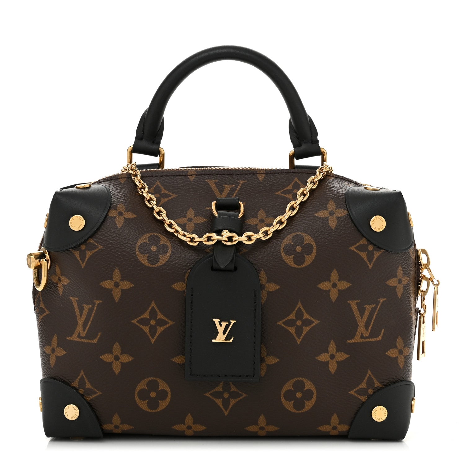Louis Vuitton Monogram Petite Malle Souple Black 1 of 9
