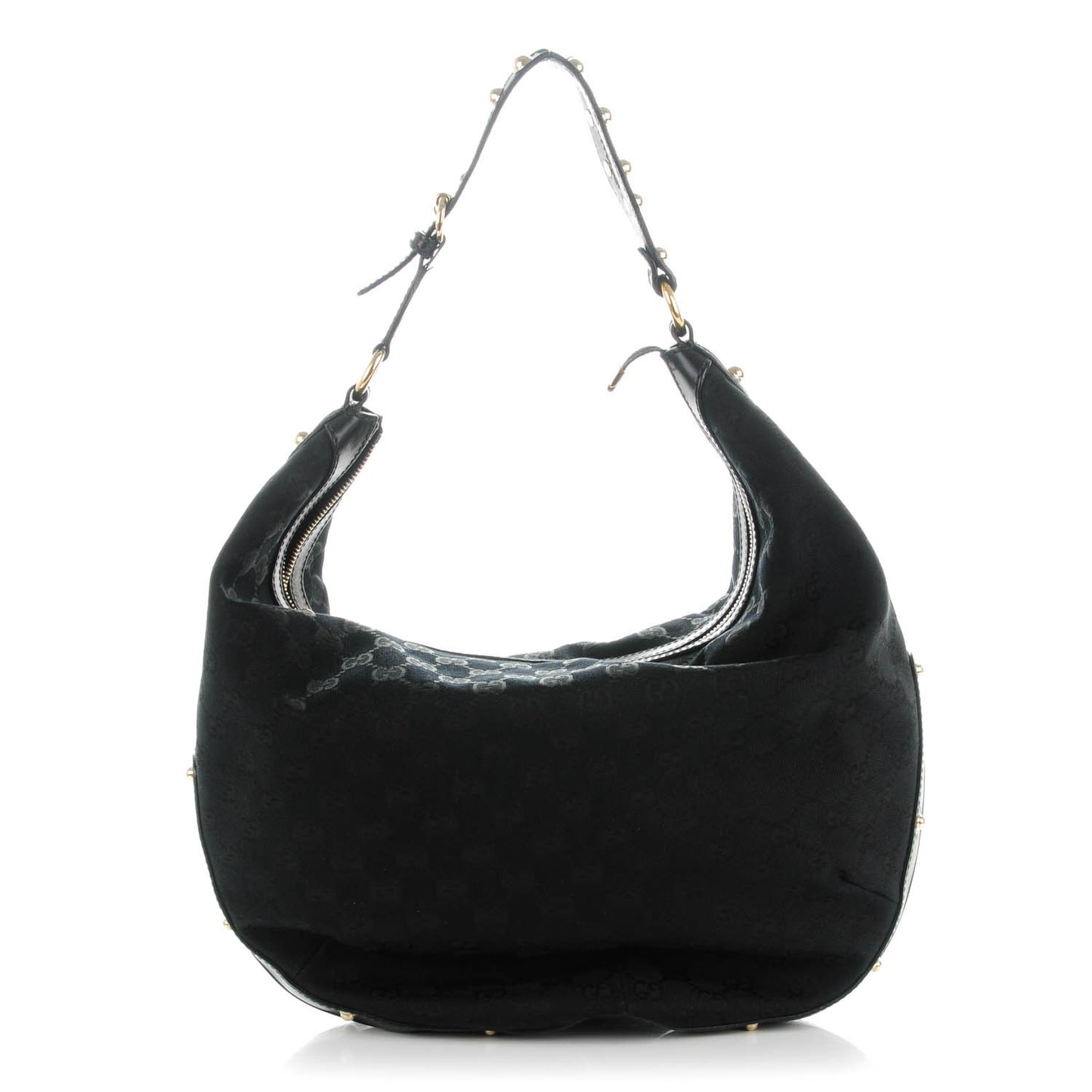 Monogram Biba Studded Hobo Black