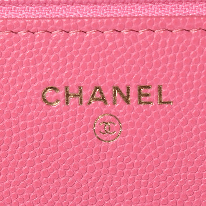 Chanel Caviar Quilted Wallet on Chain WOC Pink 8 of 11