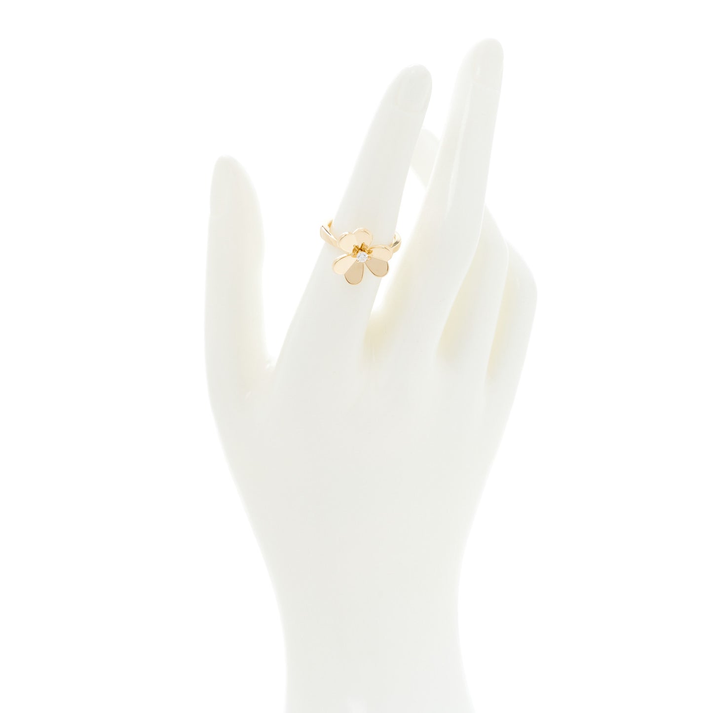 18K Yellow Gold Diamond Small Frivole Ring 53 6.5
