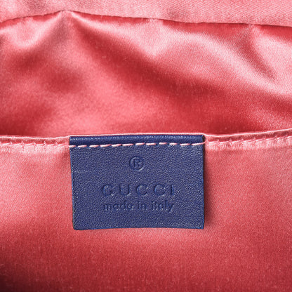 Gucci Velvet Matelasse Small GG Marmont Chain Shoulder Bag Cobalt 6 of 11