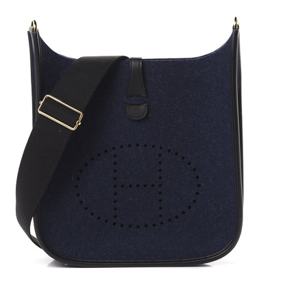 Hermes Swift Sangle Wooly Evelyne PM Bleu Nuit Black 1 of 10