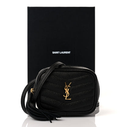Saint Laurent Grain De Poudre Matelasse Monogram Baby Lou Camera Bag Black 10 of 10