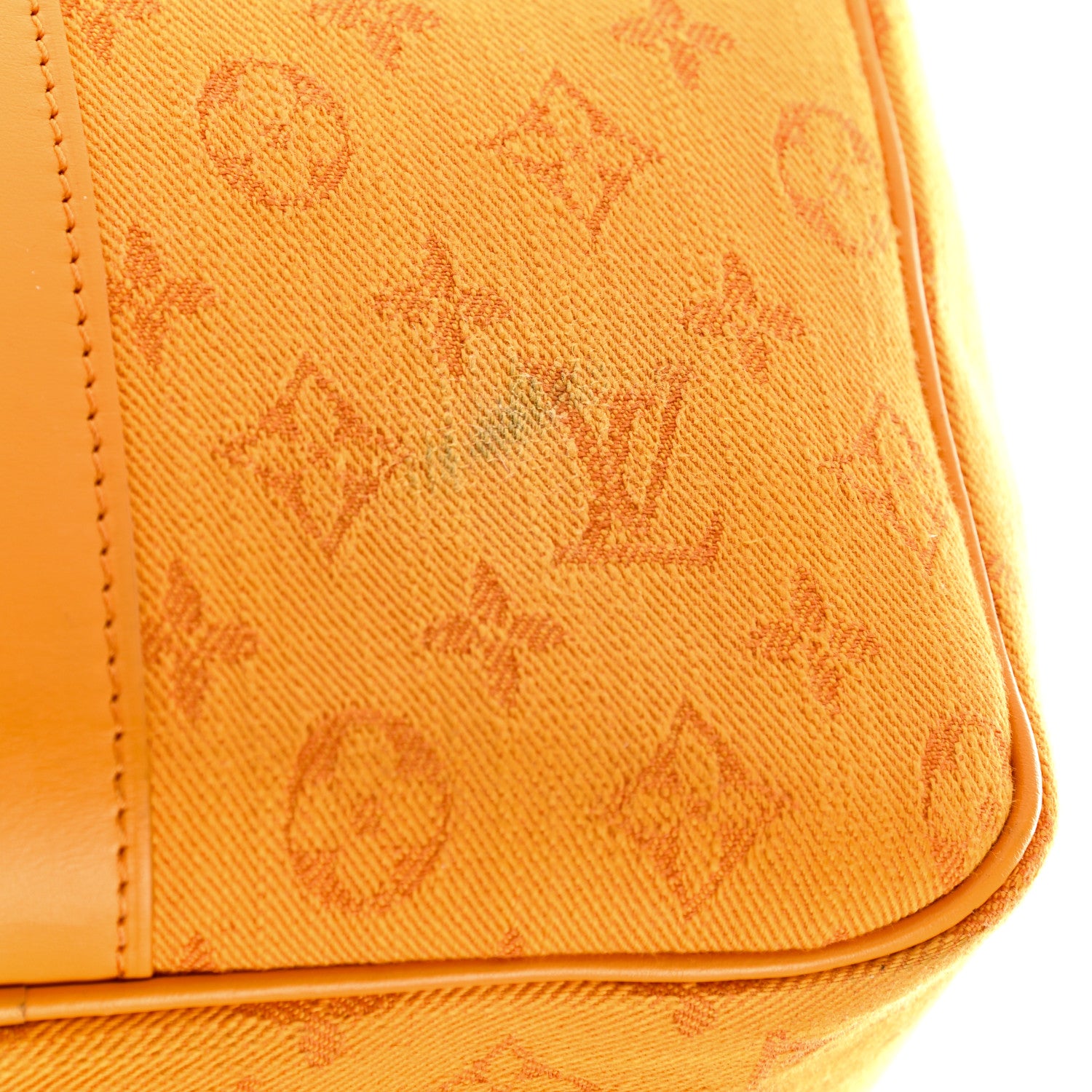 Louis Vuitton Denim Monogram Keepall Bandouliere 50 Ocre 13 of 13
