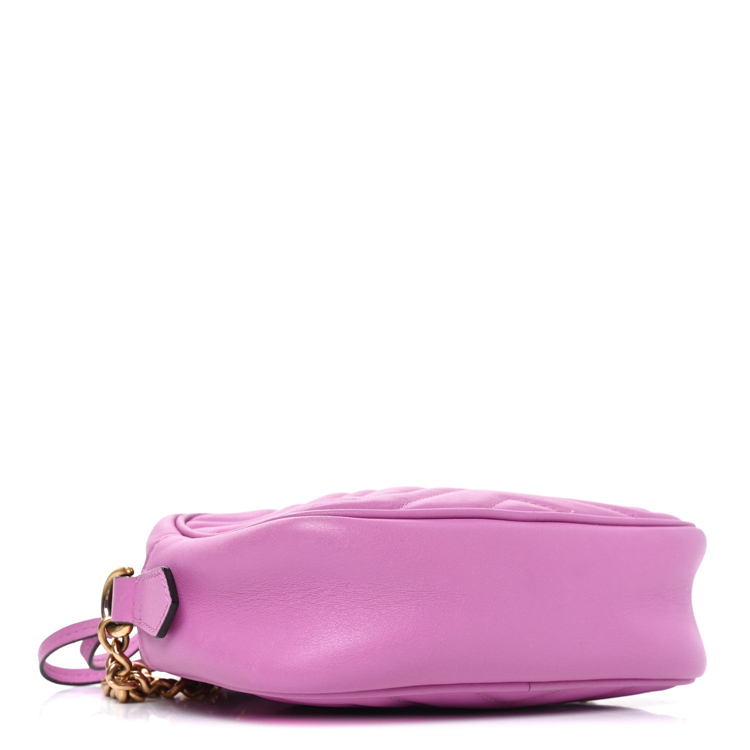Gucci Calfskin Matelasse Mini GG Marmont Chain Shoulder Bag Candy Mousse 4 of 11