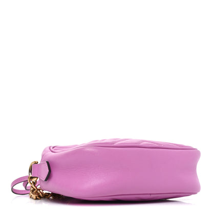 Gucci Calfskin Matelasse Mini GG Marmont Chain Shoulder Bag Candy Mousse 4 of 11