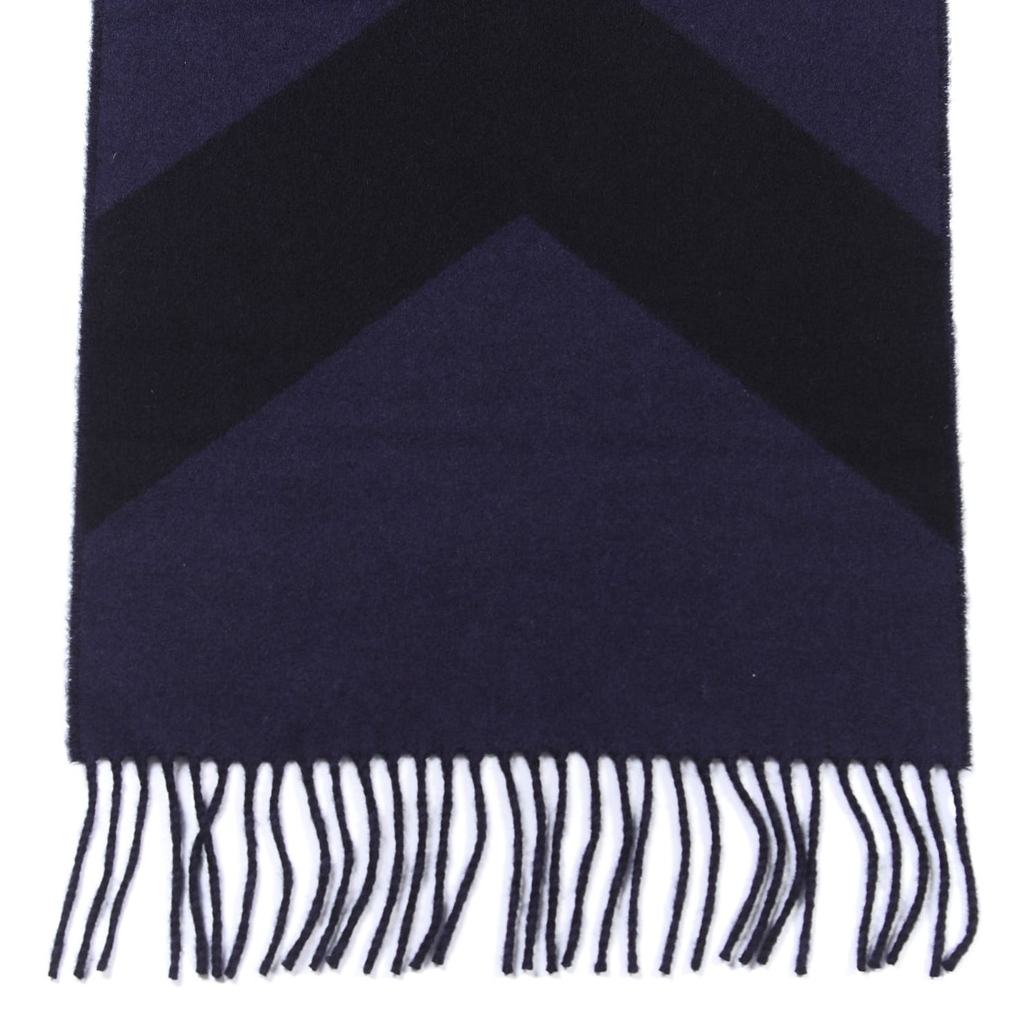 Cashmere Casaque Chevron Muffler Marine Black