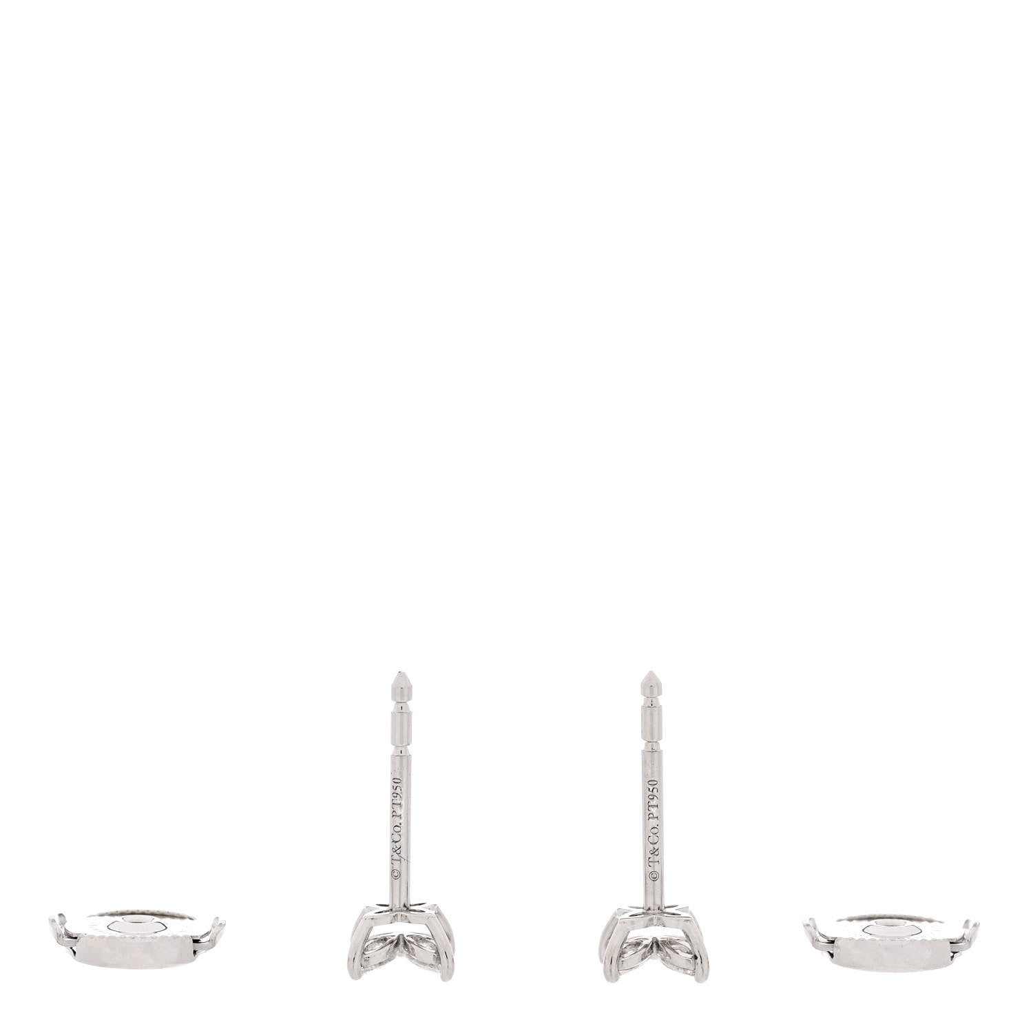 Tiffany Platinum Diamond .19ct Mini Victoria Earrings 3 of 6