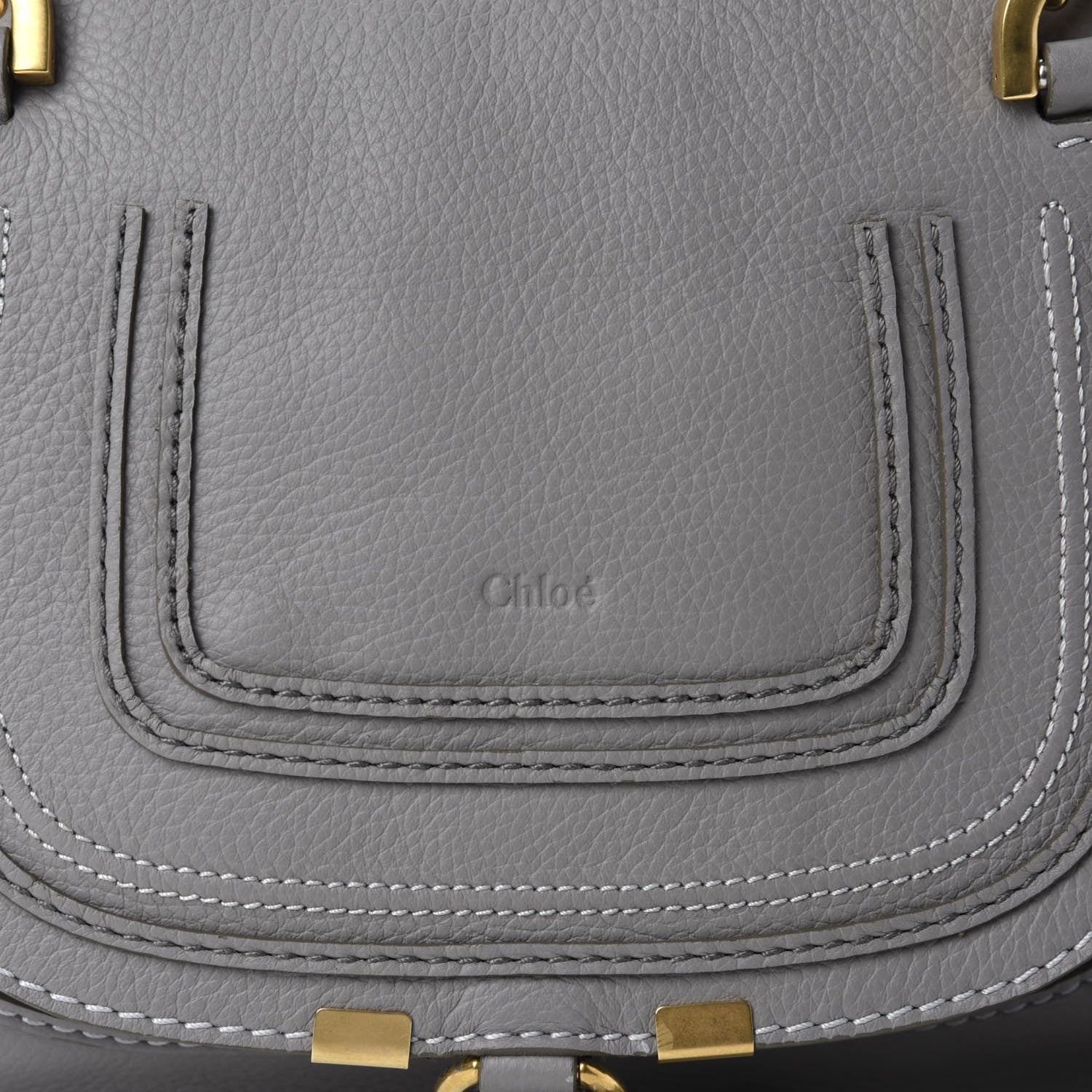 Chloe Calfskin Small Marcie Satchel Cashmere Grey 12 of 12