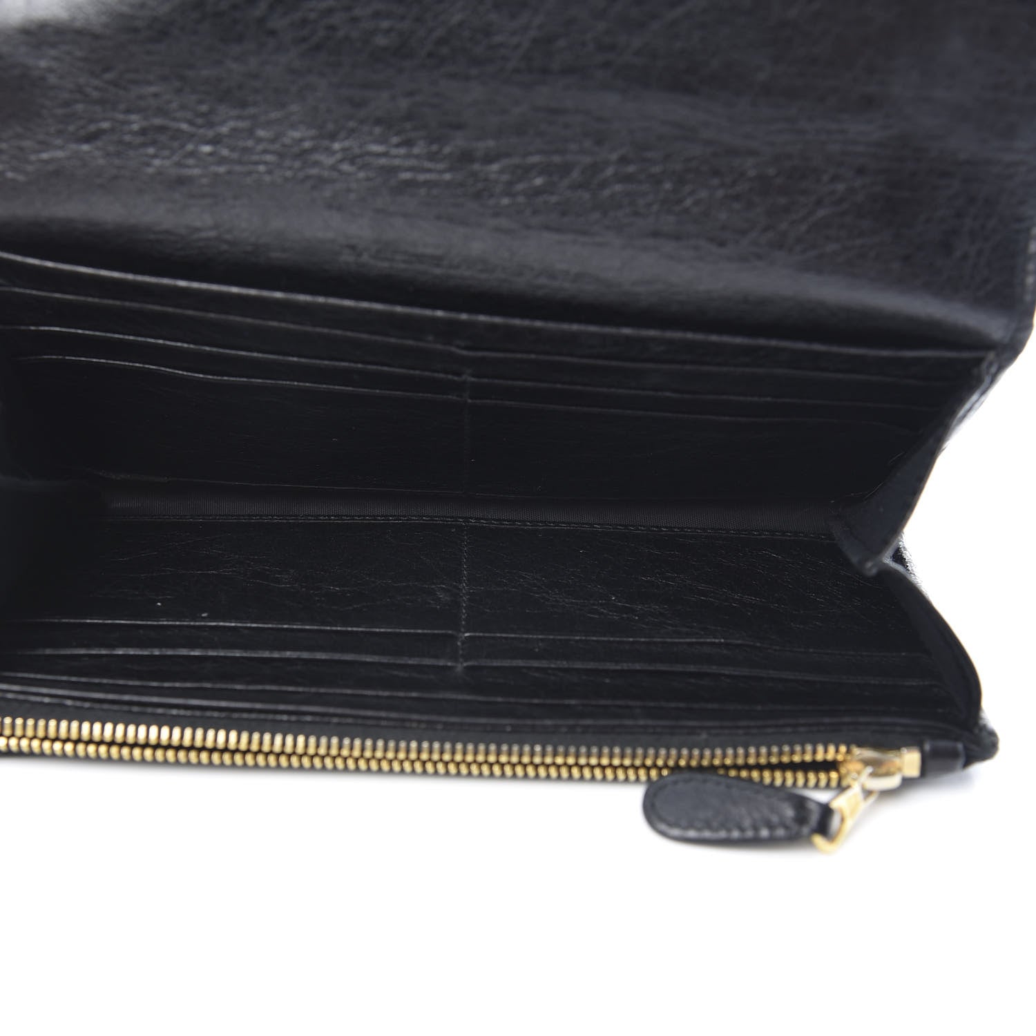 Balenciaga Agneau Giant 12 Gold Hardware Money Wallet Black 5 of 13
