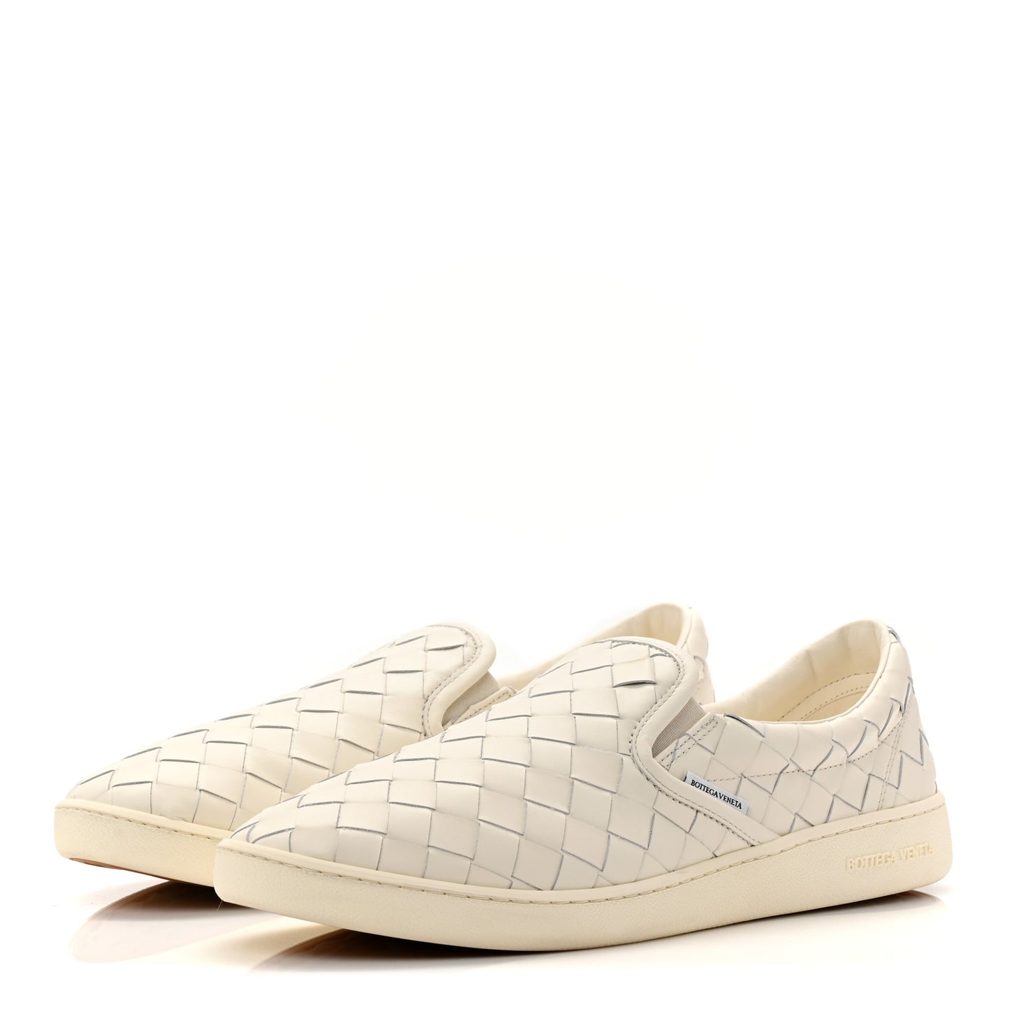 Nappa Intrecciato Mens Sawyer Slip On Sneakers 46 White