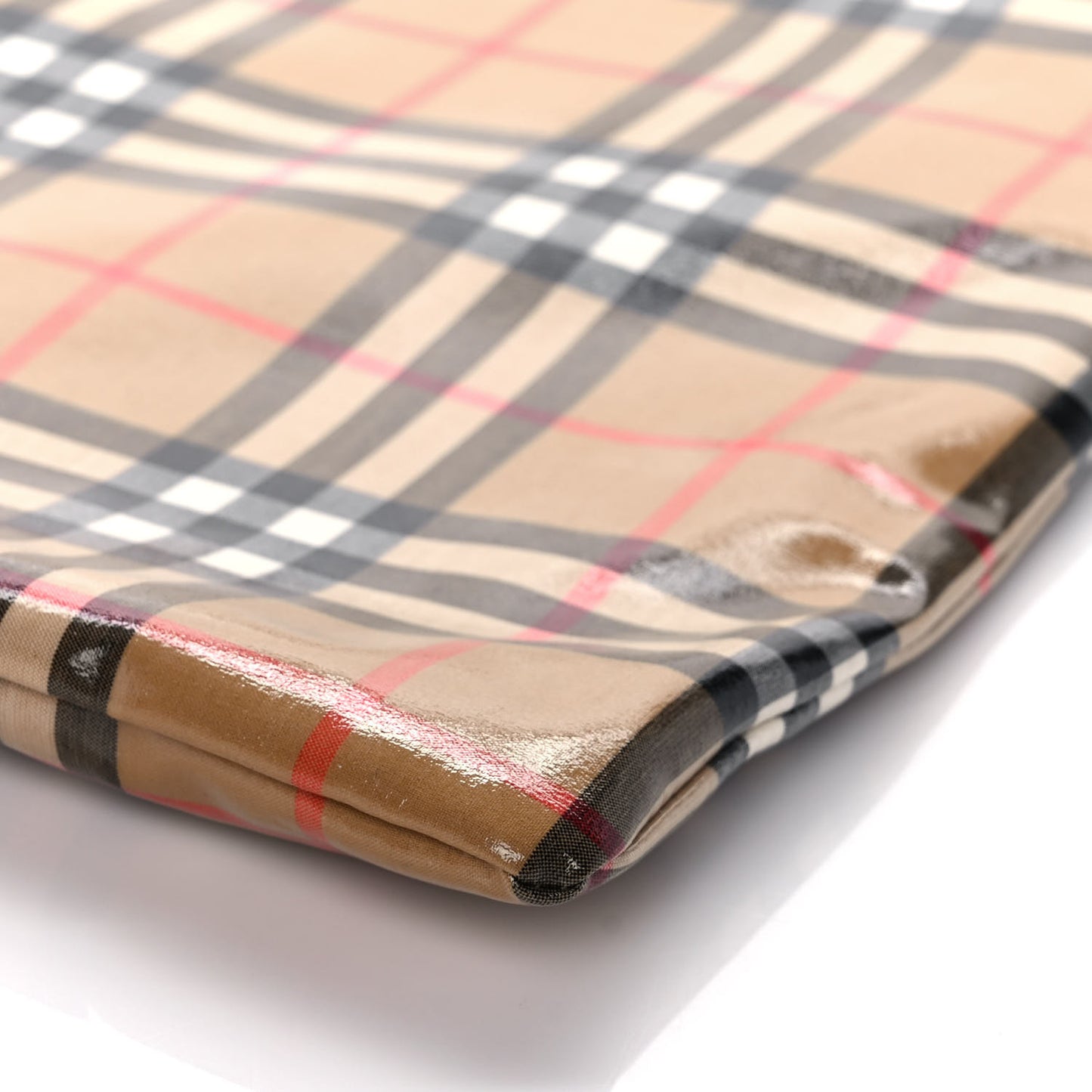 Coated Canvas Vintage Check Shopper Tote Black
