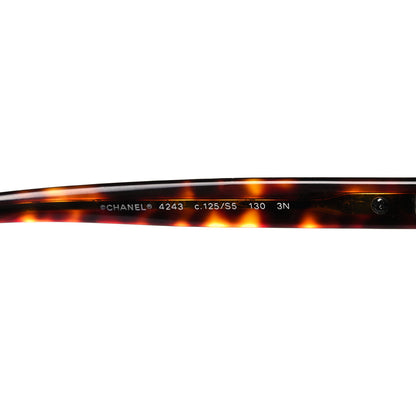 Chanel Rimless Shield Sunglasses 4243 Gradient Tortoise 5 of 8