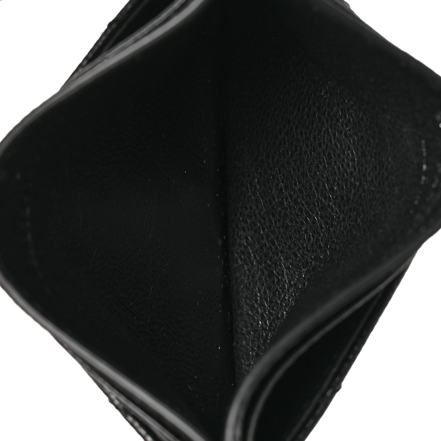 Grain De Poudre Matelasse Chevron Monogram Credit Card Case Black