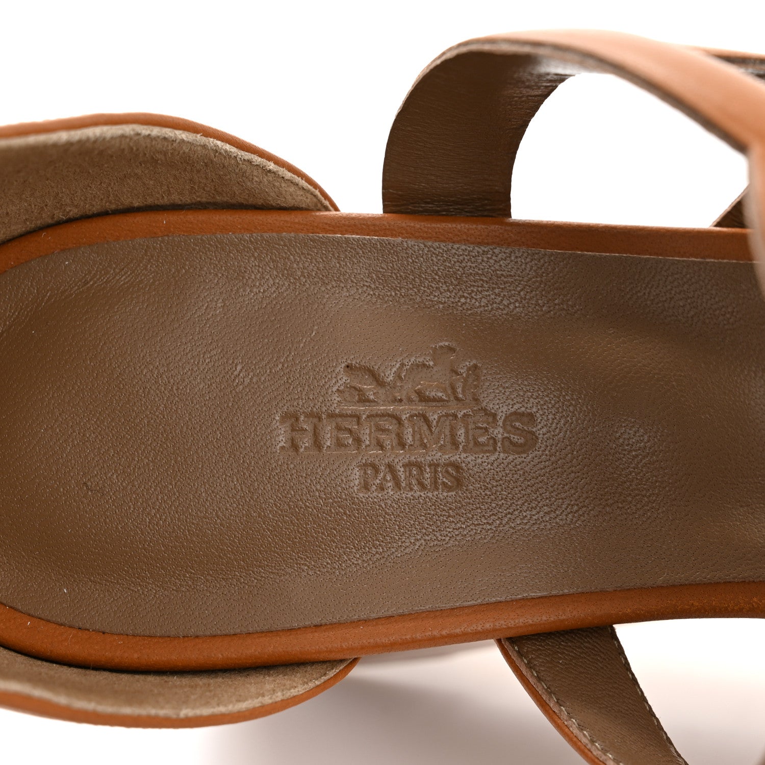 Hermes Nappa Brisbane Wedge Sandals 39 Naturel 8 of 10