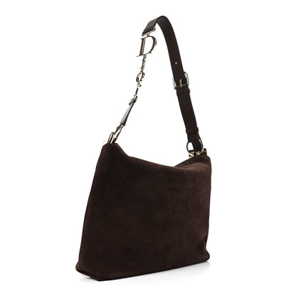 Christian Dior Suede Calfskin Medium Diorly Bag Chocolate 3 of 10