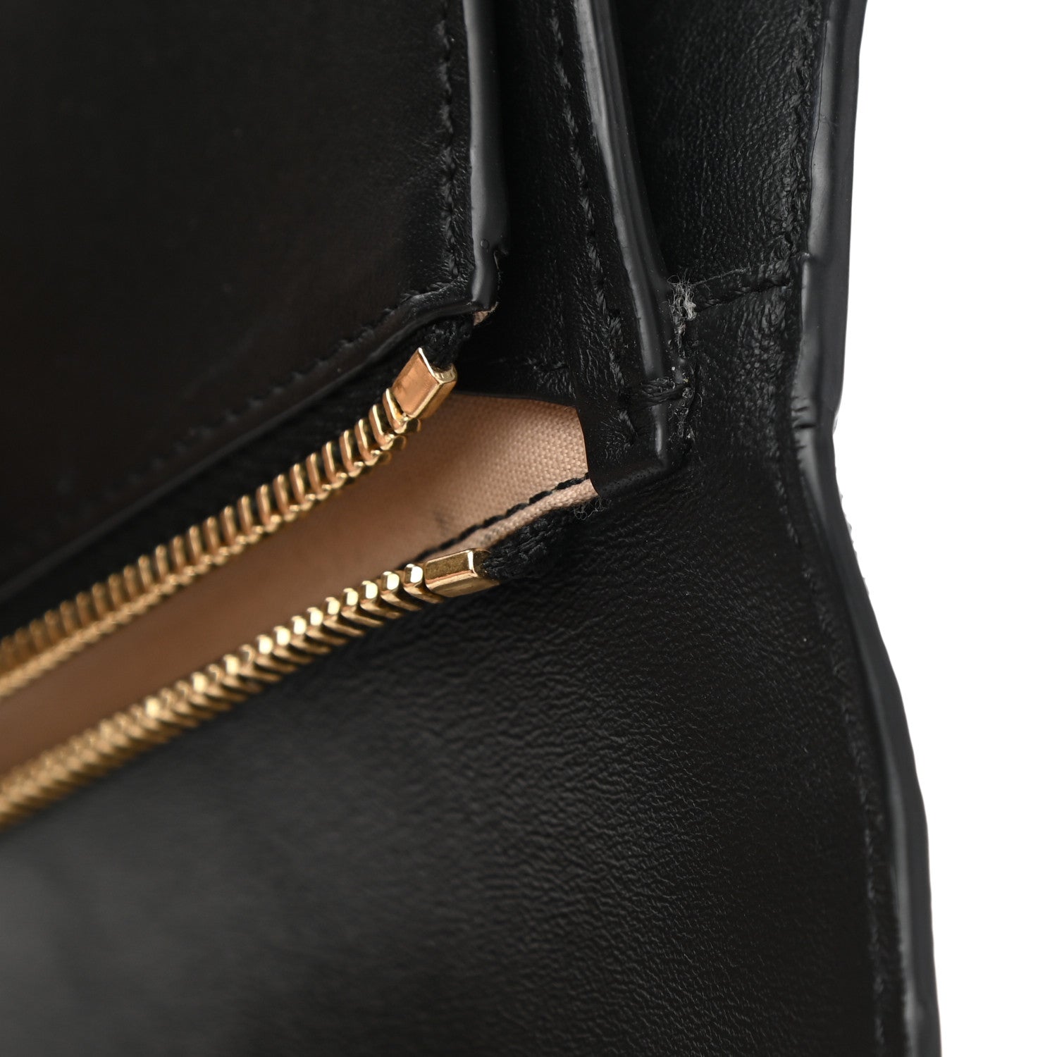 Chloe Grained Calfskin Alphabet Compact Wallet Black 11 of 11