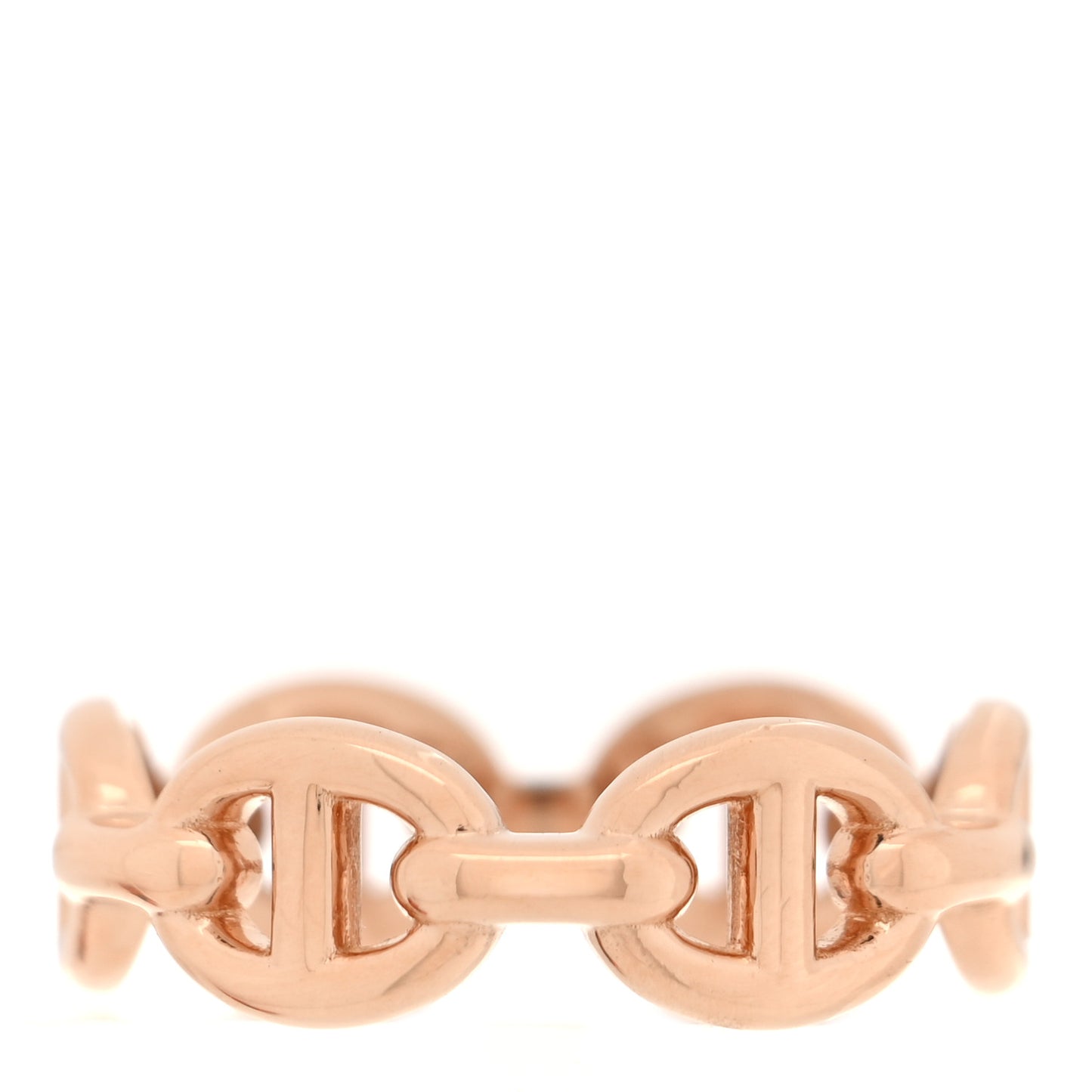 18K Rose Gold PM Chaine d'Ancre Enchainee Ring 48 4.5