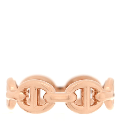 Hermes 18K Rose Gold PM Chaine d'Ancre Enchainee Ring 48 4.5 3 of 5