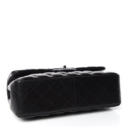 Chanel Lambskin Quilted Jumbo Double Flap Black 4 of 18