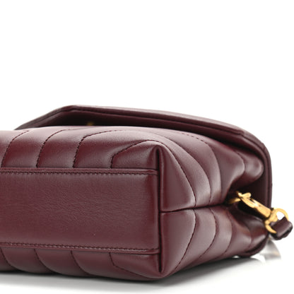 Saint Laurent Calfskin Y Quilted Monogram Toy Loulou Monogram Crossbody Bag Rouge Legion 9 of 10