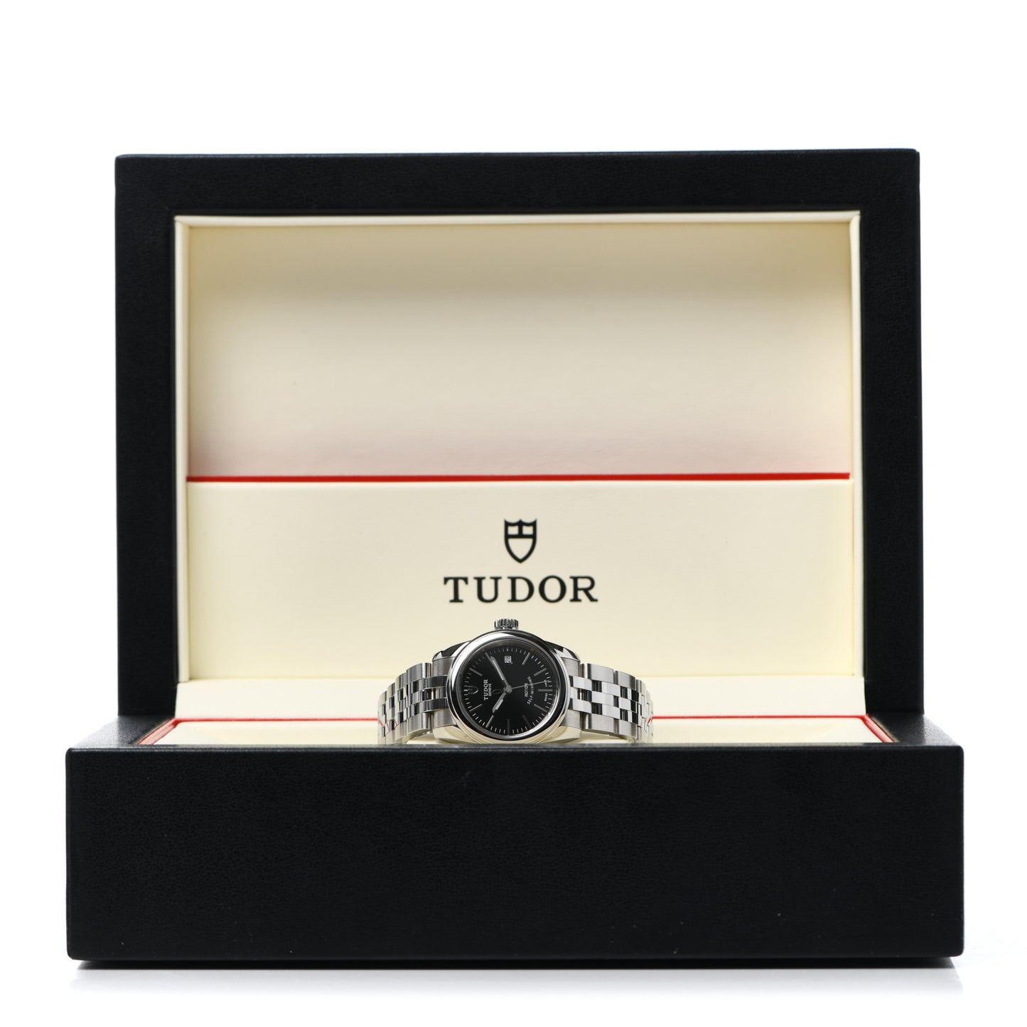 Stainless Steel 26mm Glamour Date Automatic Watch Black 51000