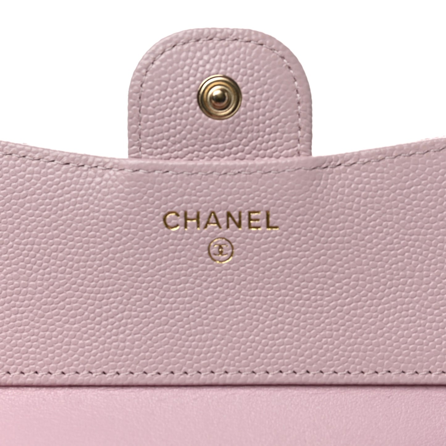 Caviar Quilted Compact Flap Wallet Light Pink