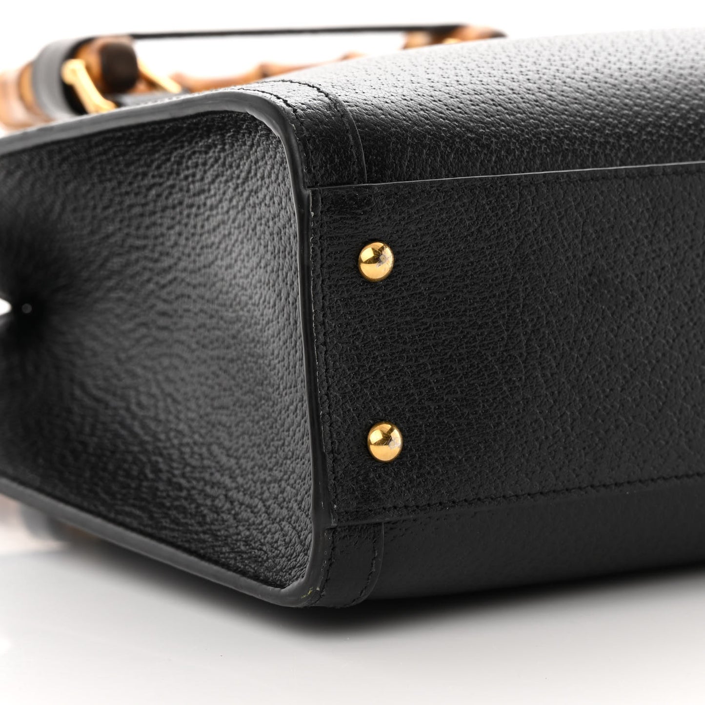 Textured Dollar Calfskin Web Small Diana Tote Bag Black Dusty Grey