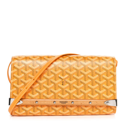Goyard Goyardine Monte Carlo Bois Clutch With Strap Yellow 1 of 8