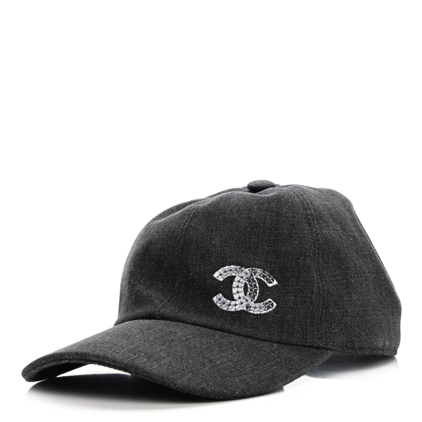 Cotton Sequin CC Cap Hat Black