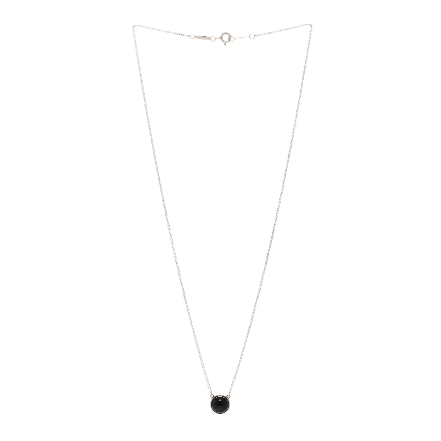 Sterling Silver Black Jade Elsa Peretti Color By The Yard Necklace