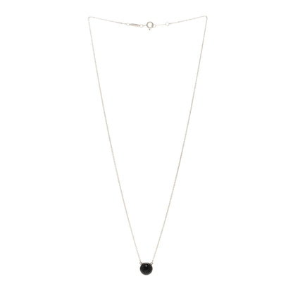 Tiffany Sterling Silver Black Jade Elsa Peretti Color By The Yard Necklace 3 of 4