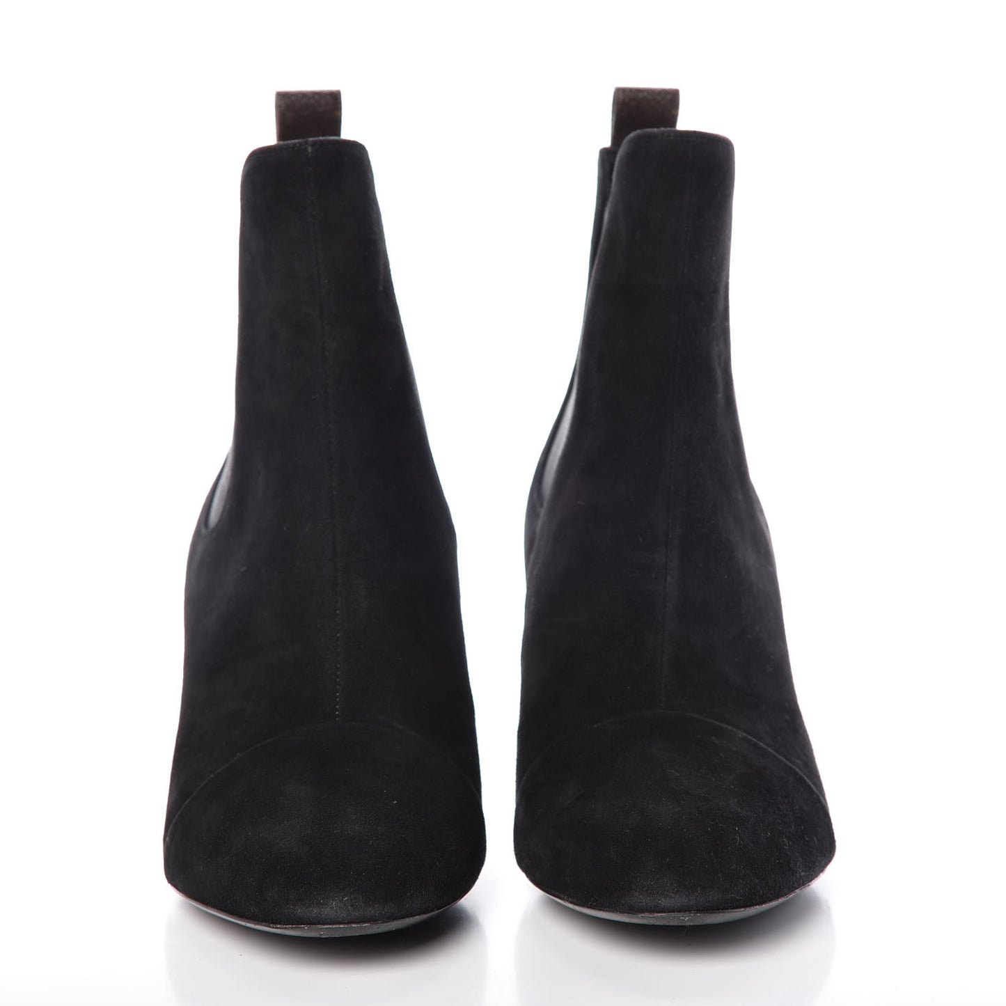 Suede Monogram Uniformes Cap Toe Chelsea 75mm Ankle Boots 41 Black