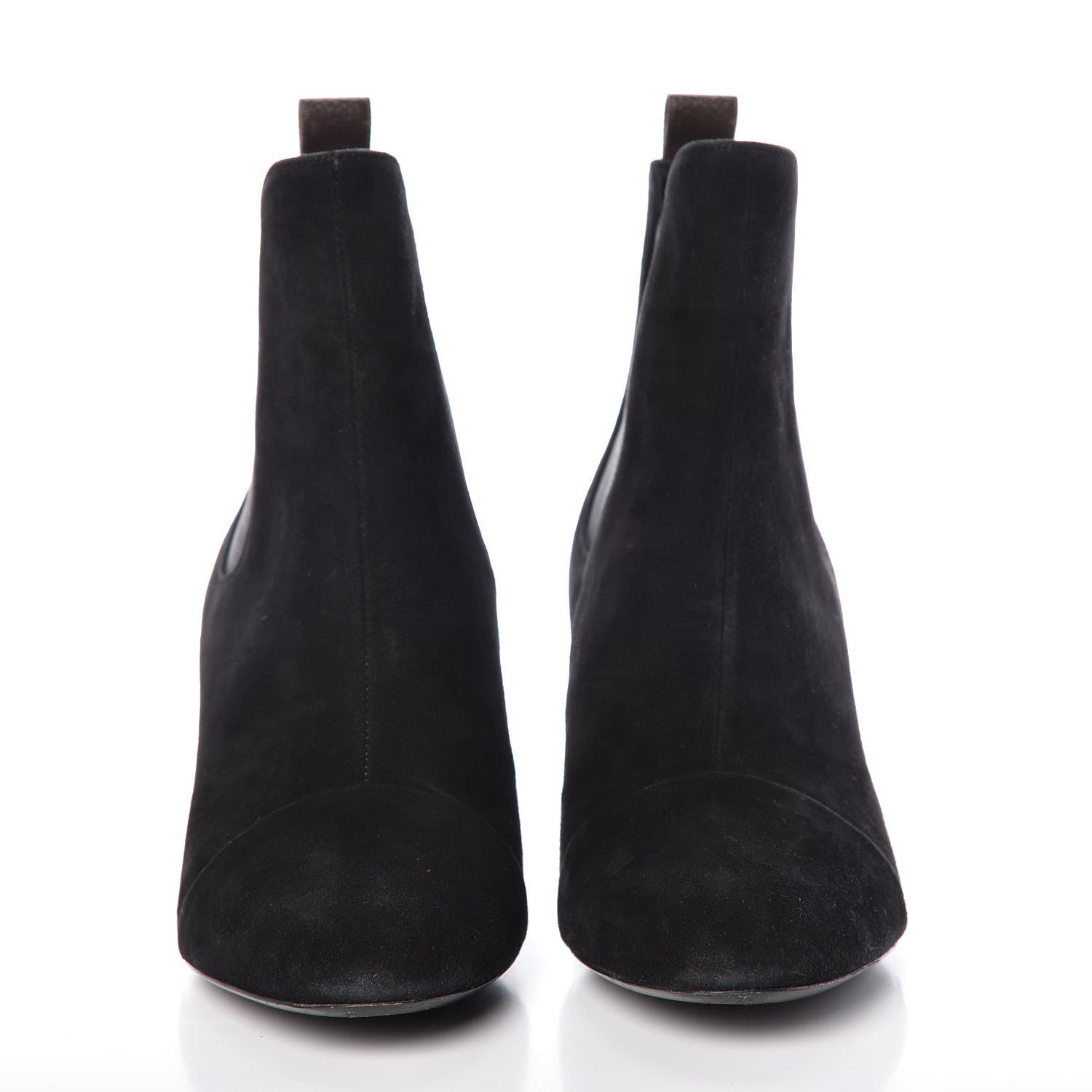 Louis Vuitton Suede Monogram Uniformes Cap Toe Chelsea 75mm Ankle Boots 41 Black 2 of 15