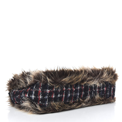 Chanel Tweed Arctic Fantasy Fur Flap Blue Red 4 of 9