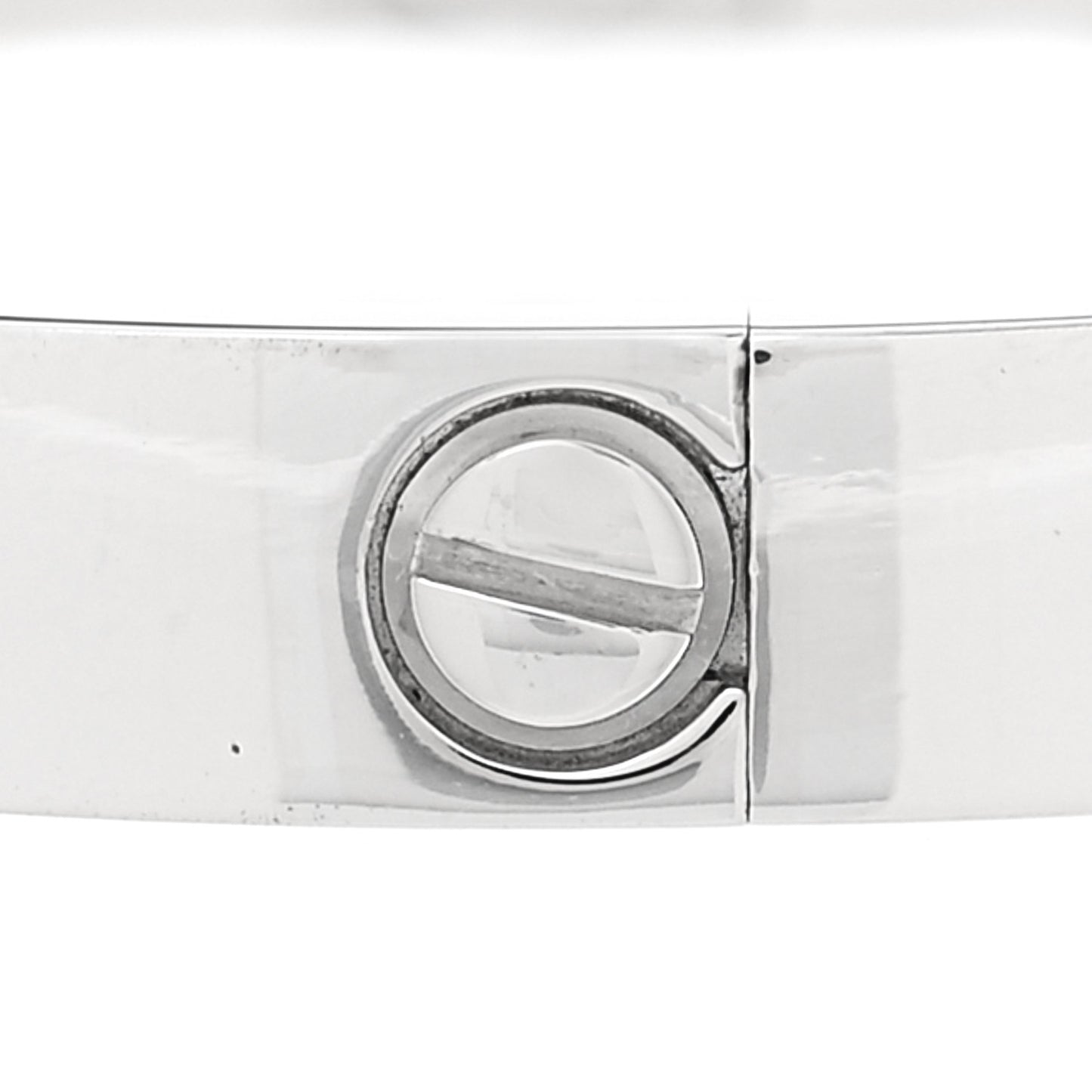 18K White Gold 10 Diamond LOVE Bracelet 16